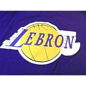 LeBron James Men's Size Large Short Sleeve T Shirt Purple Gildan